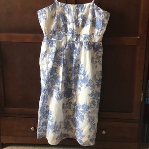 Gap | Blue and White Paisley Sun Dress with Removable Straps NWT Size 12